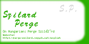 szilard perge business card